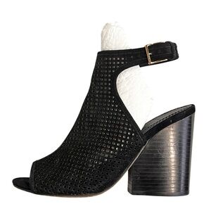 LEFT FOOT Tory Burch‎ | Black Jesse Single Mesh Sandal Peep Toe Bootie 8